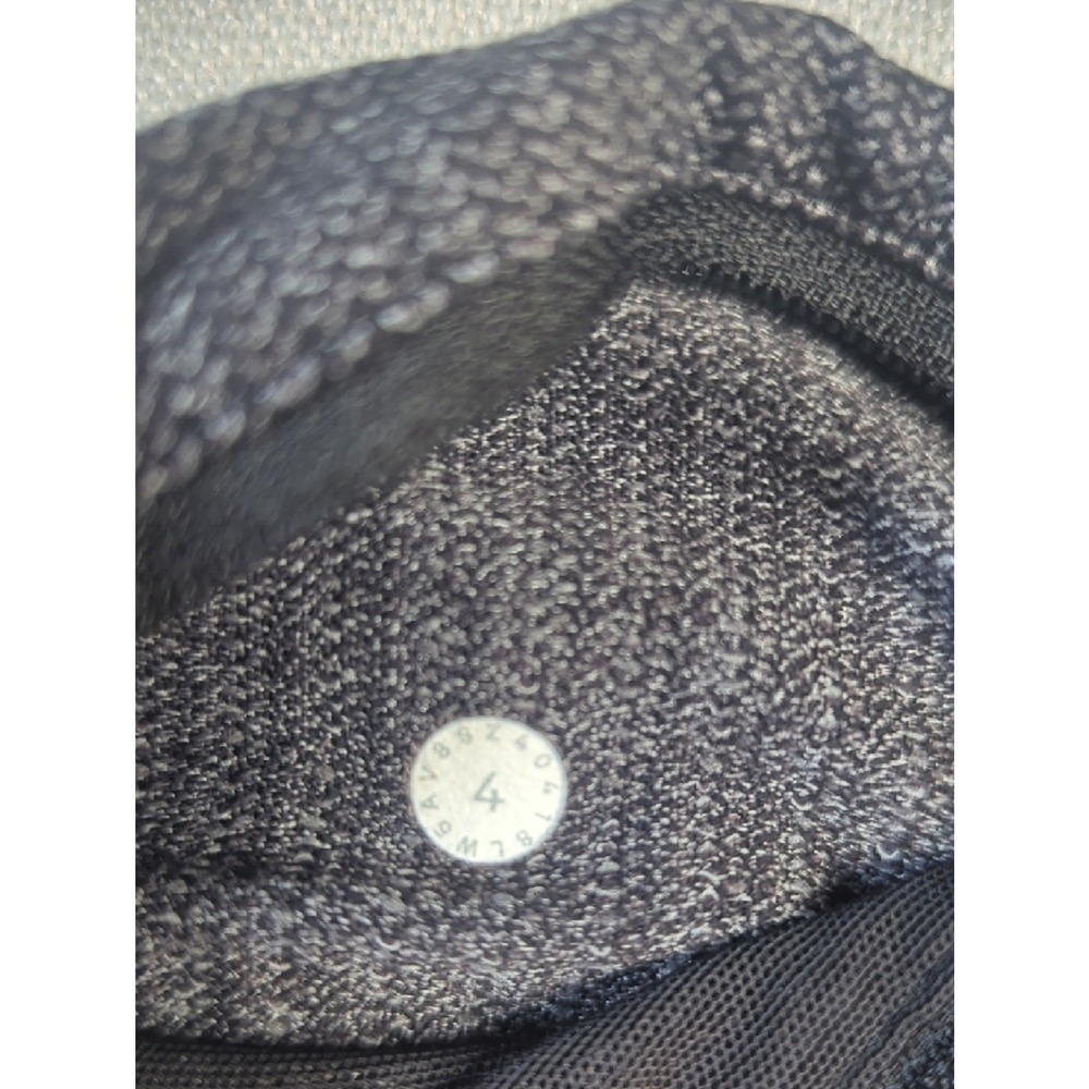 Lululemon Black Heather Ribbed Leggings High Rise Pockets Athletic - Picture 7 of 11